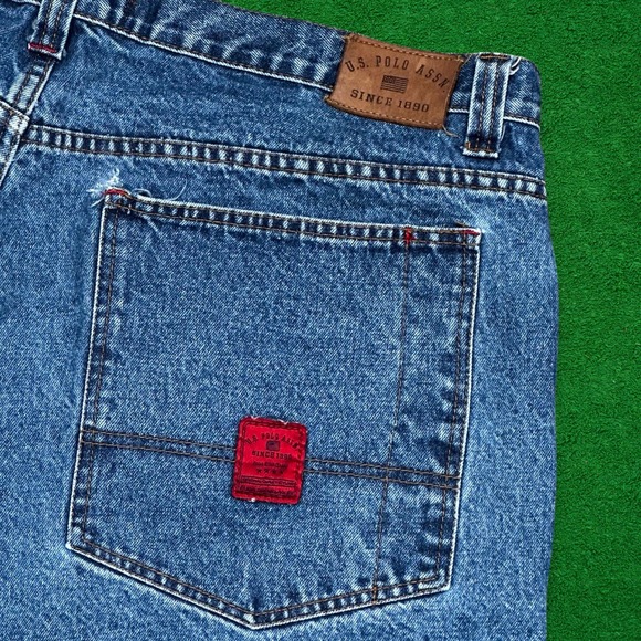 Y2K US Polo Assn Baggy Carpenter Jean Shorts - Picture 5 of 6